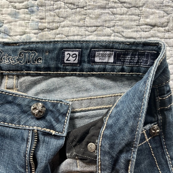 Miss Me Embellished Blue Boot Cut Jeans - Picture 3 of 6